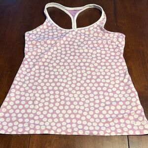 Nike Lilac and White Polka Dot Racerback Tank Top